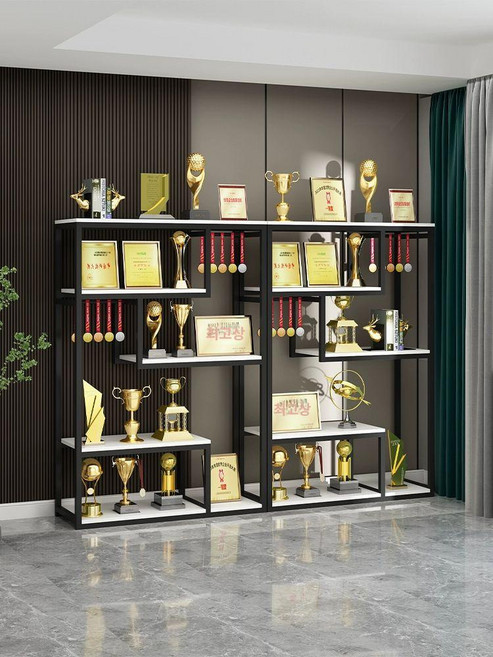 상장 진열장 트로피 전시장 캐비닛 기념품 사진, 블랙 프레임 화이트보드 240 30x185