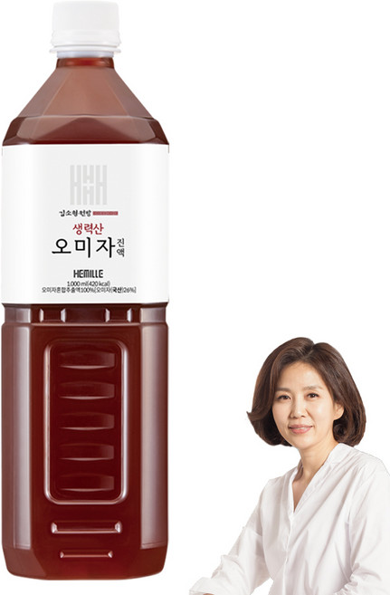 헤밀레 김소형 원방 생력산 오미자청 문경 엑기스, 1L, 1개