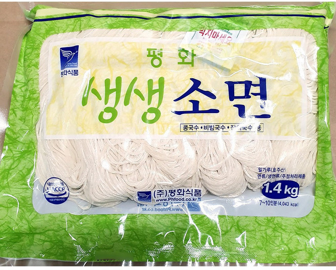 평화 생생소면 1.4Kg 생소면 생국수, 1개