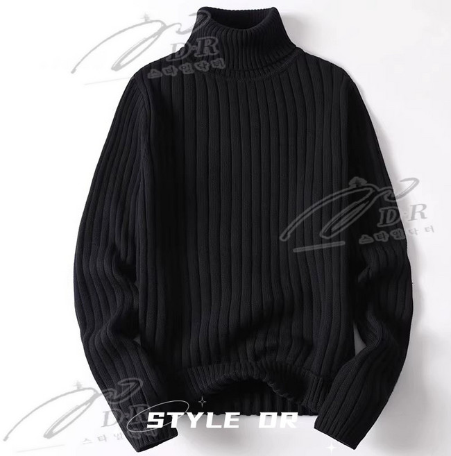 스타일닥터 남성 고퀄리티 스웨터 폴라 스트라이프 니트