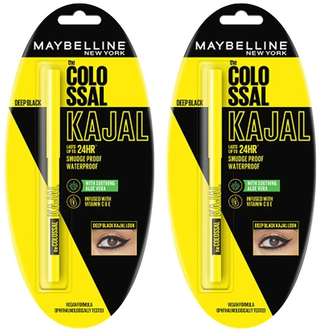 메이블린 카잘 유니버설 뷰티 뉴욕 거상 다크 블랙 방수 24시간 스테이 0.35G 팩 오브 2, 2개 - 쿠팡