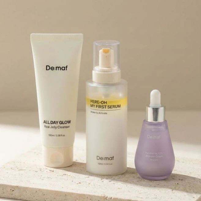 디마프 DEMAF 수분자석 충전 세트 (젤리클렌저 100ml만능기초 155ml판테놀 앰플 55ml), NONE - 쿠팡