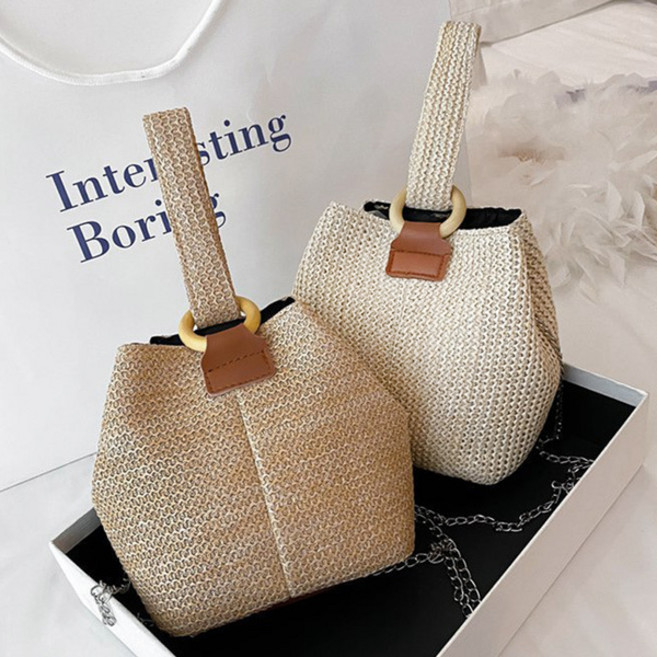 라탄 밀짚 복조리백 손가방 사계절 크로스백 숄더백 왕골 토트백