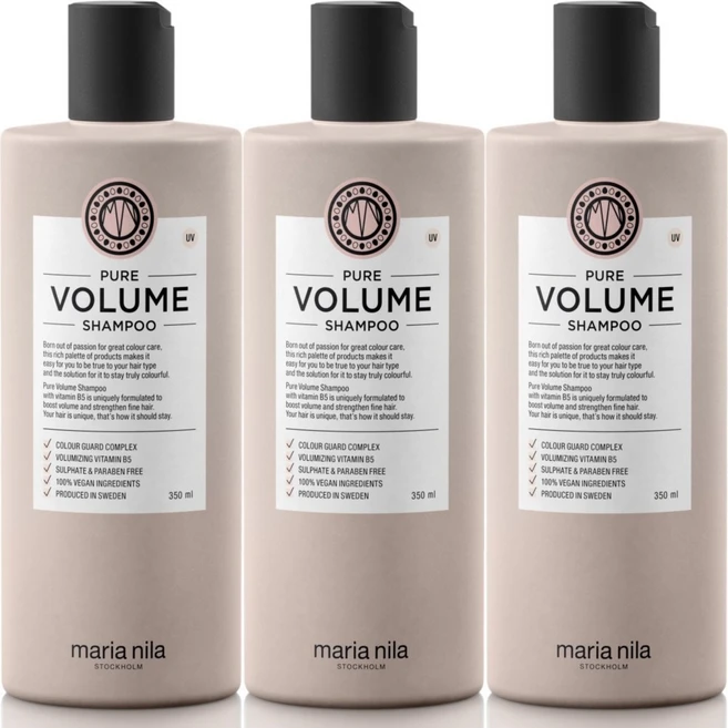 Maria nila 마리아 닐라 퓨어 볼륨 샴푸 350ml 3팩, 3개 - 쿠팡