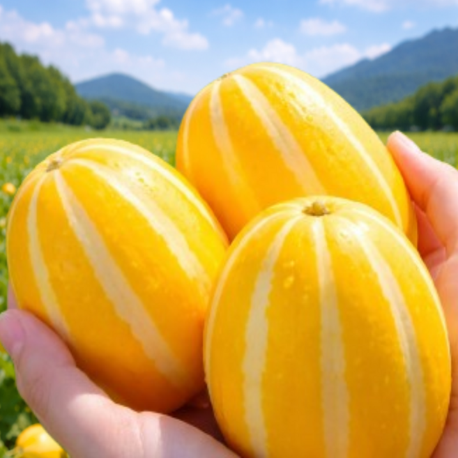 [ 아삭달콤!!! ] 성주 참외 꿀참외 고당도 산지직송 당도선별 당일수확 제철과일 가정용, 1박스, 랜덤혼합과 3kg (박스포함중량)