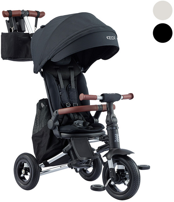 2026 삼천리 케디 플러스 유모차 접이식 폴딩 유아세발자전거, 블랙, 1개
