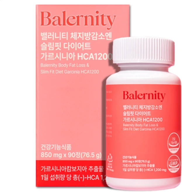 밸러니티 체지방감소엔 슬림핏 다이어트 가르시니아 HCA1200 76.5g, 1개, 90정 - 쿠팡