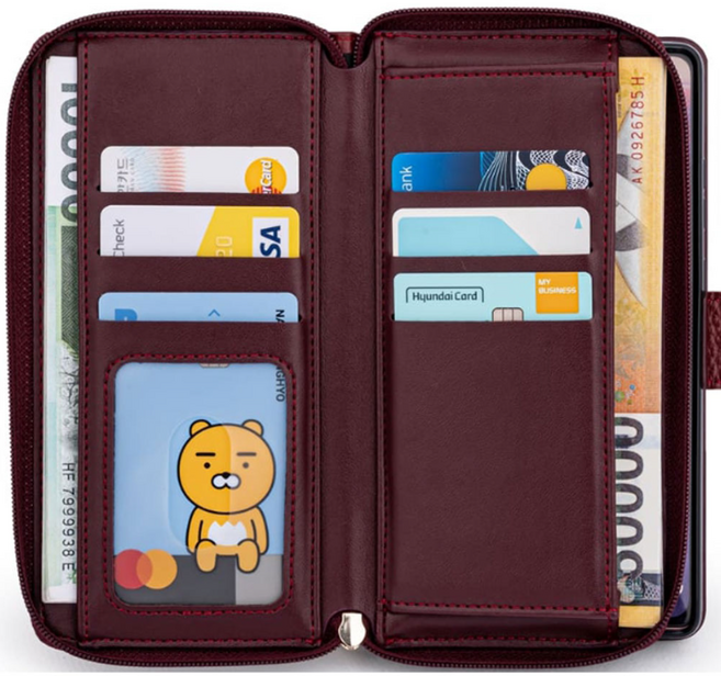 빈센트 지퍼 다이어리 카드 지갑 케이스 휴대폰 갤럭시A50 A505