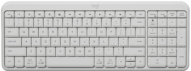 로지텍 K251 무선 블루투스 키보드, 제조사축, 화이트