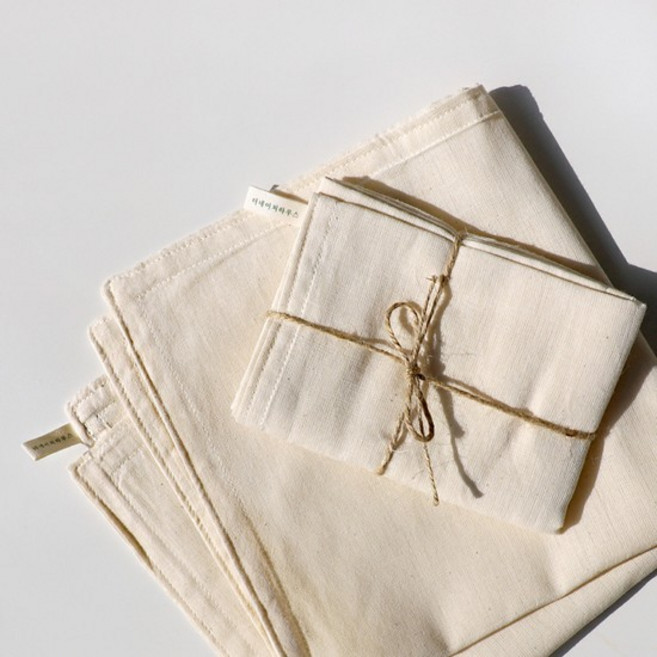 룬 2겹 국산 강화 소창 순면 100% 행주 키친크로스 2size 택1 테이블매트 주방수건, 중, 1개