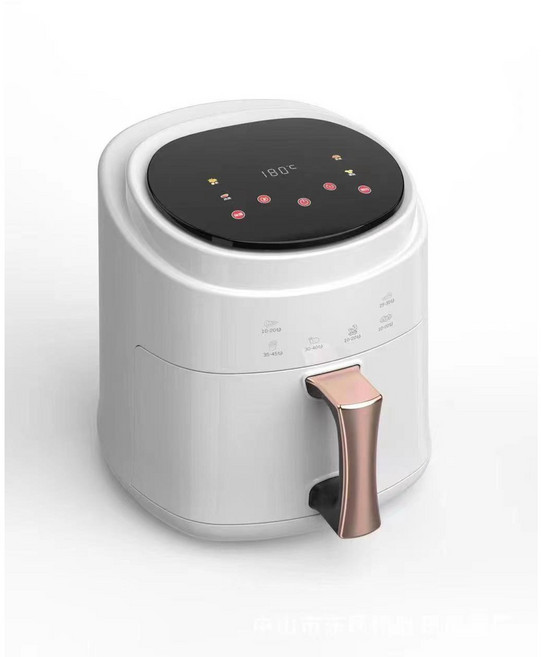 百森熊 智能控溫觸控空氣炸鍋, 8L氣炸鍋【象牙白】110V