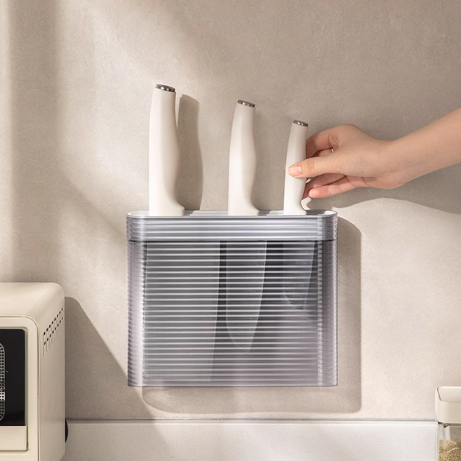 무타공 언클리어 안전 칼꽂이, 언클리어 안전 칼꽂이 그레이, 없음, 1개