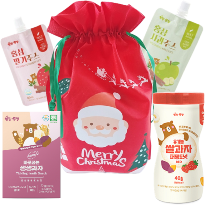 키짱몸짱 안심과자 아기간식 선물세트, 10세트, 크리스마스