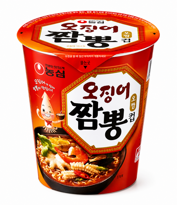 농심 오징어짬뽕컵 67g X 6개