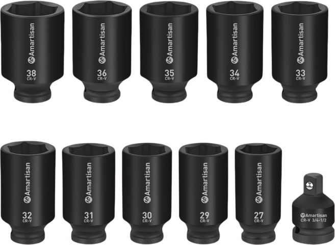 공구PXJ 임팩 복스알 소켓 11종 세트 27mm-38mm, 1세트