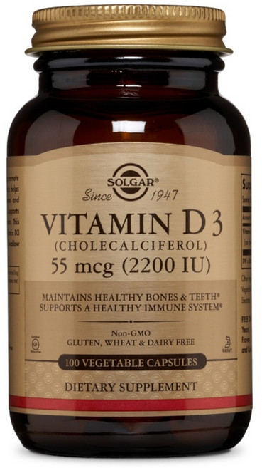 솔가 비타민 D3 (콜레칼시페롤) 2200IU 베지터블 캡슐, 100정, 1개