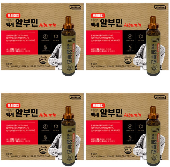 오한진 프리미엄 백세 마시는 고함량 알부민 (30병 1박스), 4개, 30회분