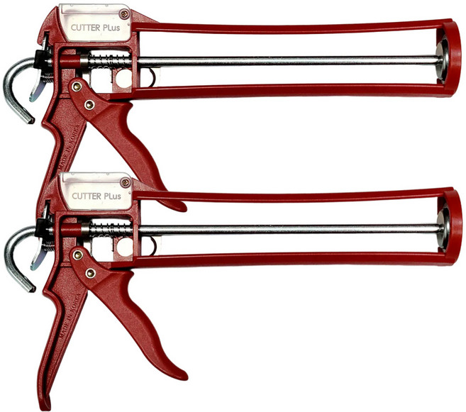 퀵마켓 실리콘 커터건 내충격성 강화(유리섬유 함유) 커터플러스건, 2개