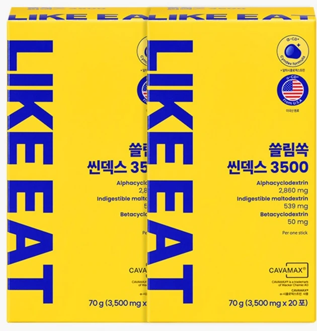 알파CD 라이킷 쓸림쏙 씬덱스 3500 알파씨디 슬림쏙 알파싸이클로덱스트린, 3.5g, 40개 - 쿠팡