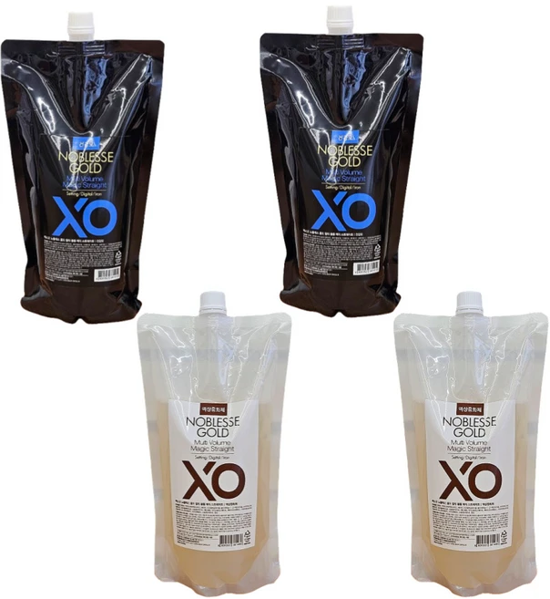 xo 노블레스 골드매직 1제 건강모 + 2제 액상중화제 볼륨 매직약 스트레이트, 2개, 1L - 쿠팡