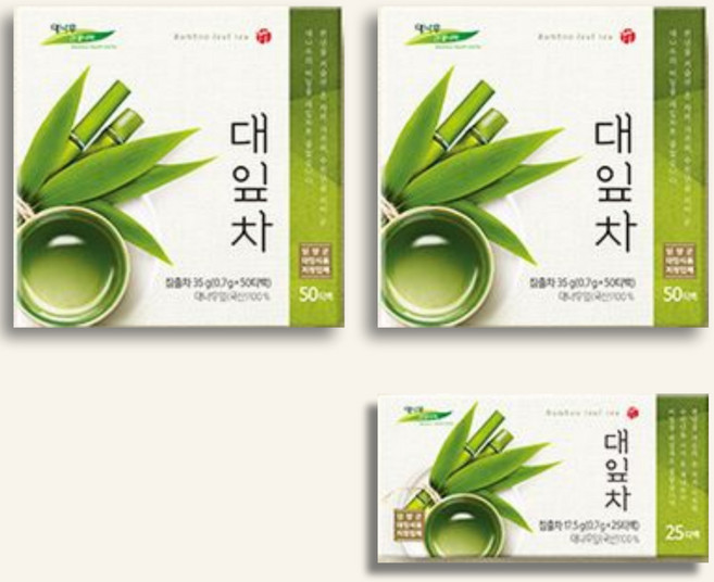 국산 담양 대잎차 죽엽차 티백 (50T) 2개 100T + 무료제공 (20T) 총 120T, 50T2개+보너스20T총120T, 50개입, 35g