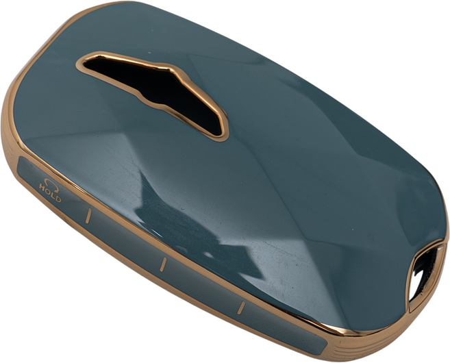 현대 GV 페이스리프트 호환 스마트 차 키케이스 키홀더 TPU 키커버 리모컨, TA86-5버튼, 그레이골드