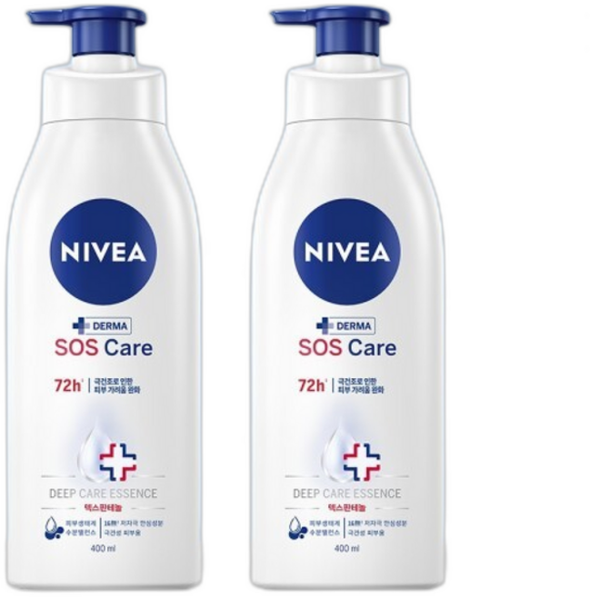니베아 SOS 케어 바디로션 400ml 2개