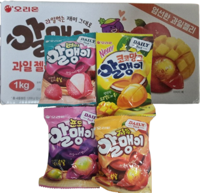 오리온 알맹이 과일 젤리 상자, 1.008kg, 1개