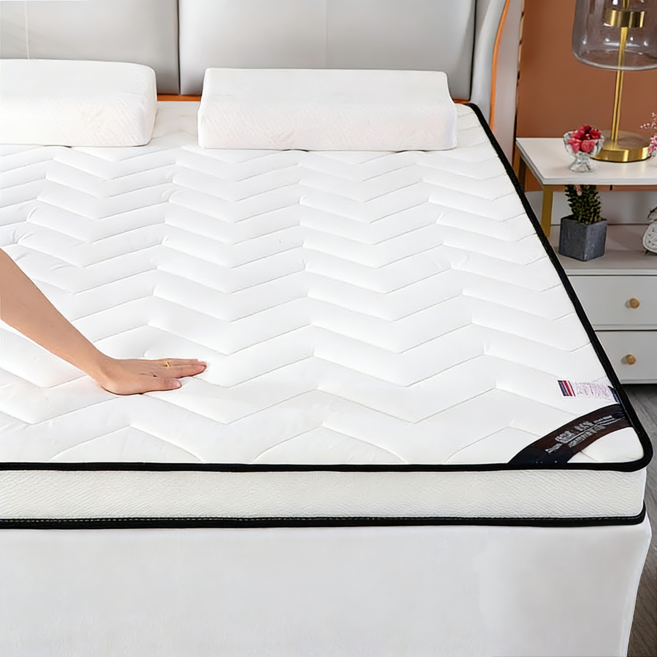 記憶乳膠床墊 柔軟舒適, 抗菌款-波浪-米白色【厚度8公分】,150*190公分（雙人標準）