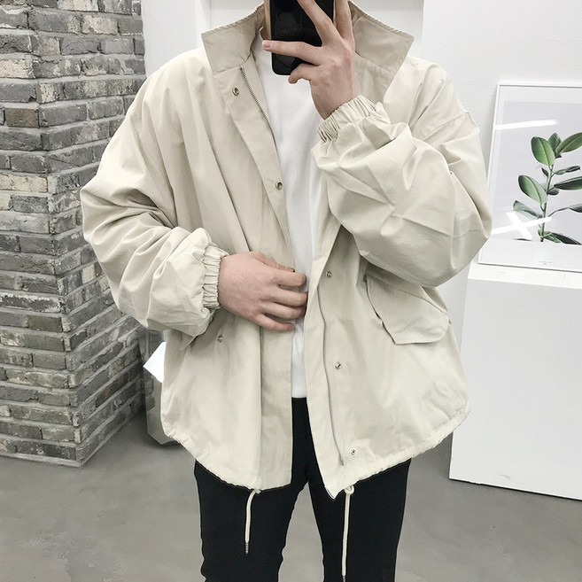 용된다 남자 오버핏 숏 야상자켓 사파리 점퍼