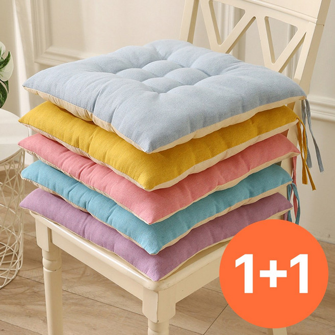 [1+1] 베이직365 린넨 9홀 사각 방석