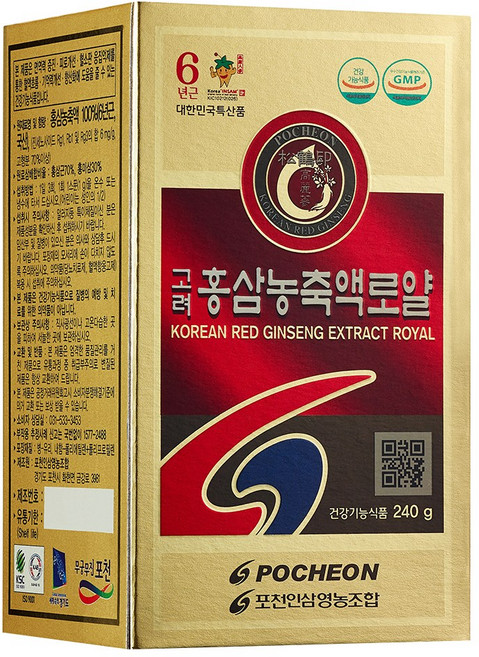 포천인삼영농조합 6년근 고려홍삼 농축액 로얄, 240g, 1개