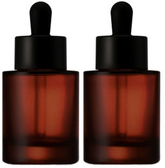 닥터보틀 두꺼운 유리 점보 스포이드 오일 소분 갈색 용기, 2개, 50ml 브라운