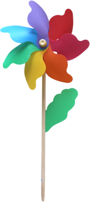 대형 정원 무지개 바람개비 키트, 1개, 지름 32cm