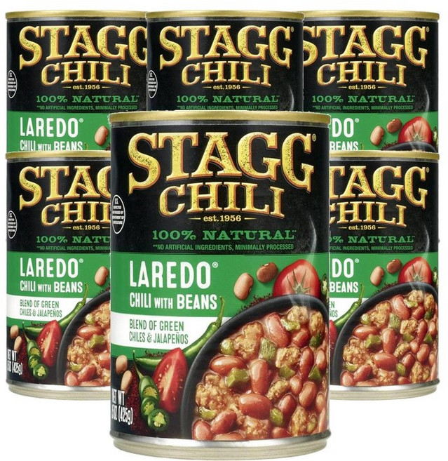 스태그 칠리 콩 있는 Laredo 할라피뇨 칠리 소스 425g x6캔, 6개