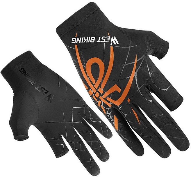 시그니처베이지 자전거 라이딩 여름 쿨 반장갑 긴장갑 YPZ238, 오렌지