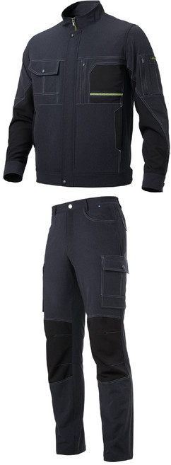 지벤 하계 작업복세트 < ZB-JP2005 > 스판함유 입체패턴 현장실무형 작업복 상 하의(개별구매), 1개