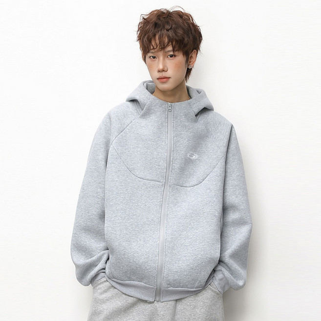 코디코치 더클로 세미오버핏 하이넥 후드 집업 점퍼 남성용 루즈핏 트레이닝 져지 바람막이 자켓