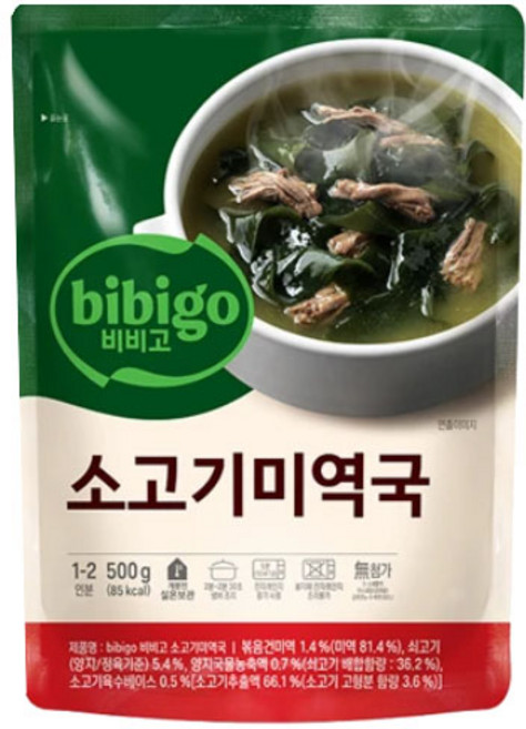 비비고 미역국, 500g, 6개