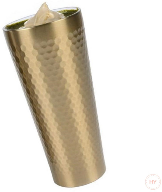 벌집무늬 티타늄 이중컵 430ml 하이볼잔 칵테일잔 음료컵 보냉컵 이중스텐물컵