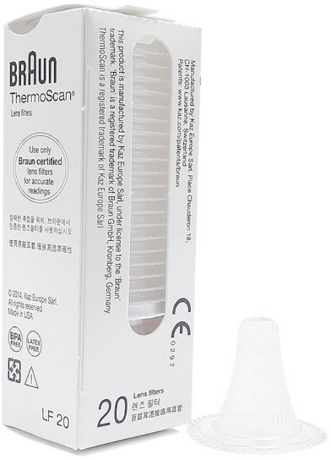 브라운 써모스캔 프로브 커버 LF20/귀체온계 렌즈필터, 1개