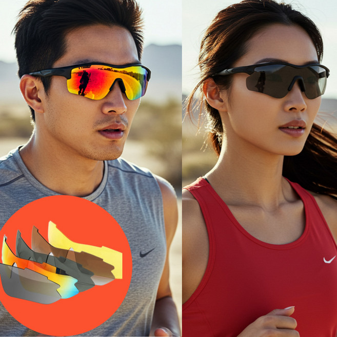 나이스뷰 초경량 러닝 선글라스 고글+렌즈 5개set