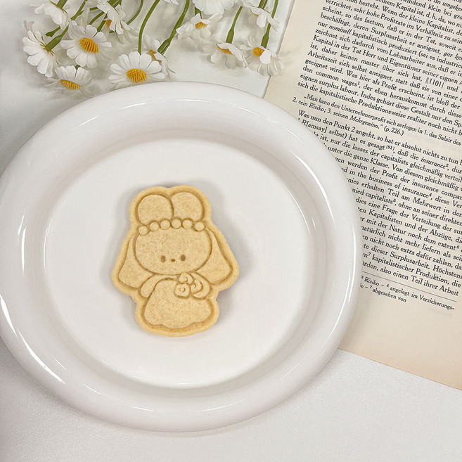 쿠굽남 결혼 토끼 신부 쿠키커터 쿠키틀 기념일 답례품, 1개, 2. 곰신랑