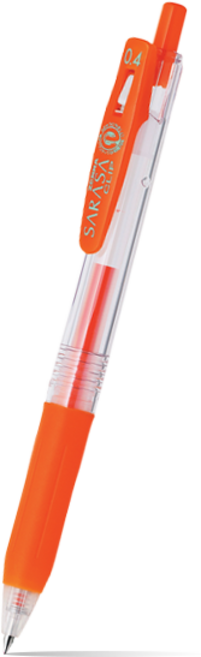 사라사 클립 중성펜 0.4mm JJS15 10개입, 1세트, 레드오렌지