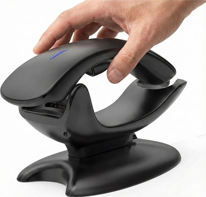 DK-1788W 無線二維條碼掃描器 (藍牙與2.4G無線傳輸), 1個, 掃碼槍(不含電池)+底座