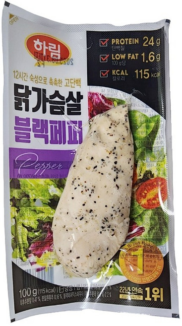 하림 닭가슴살 블랙페퍼, 100g, 14개