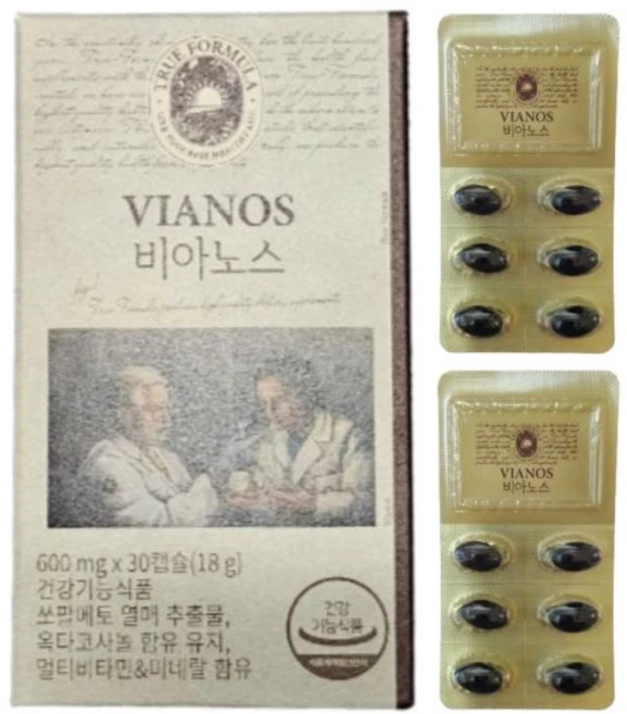 트루포뮬러 비아노스 600mg 1개월분 594058, 30캡슐 - 쿠팡