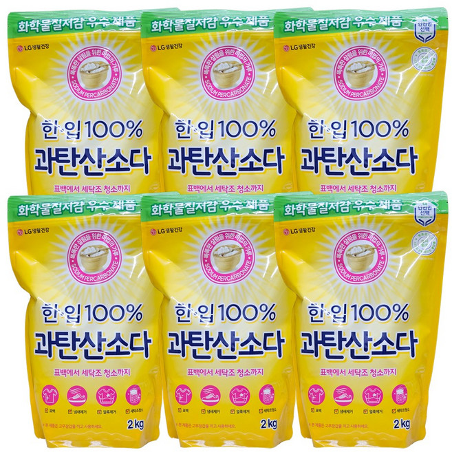 한입 100% 과탄산소다, 2kg, 6개