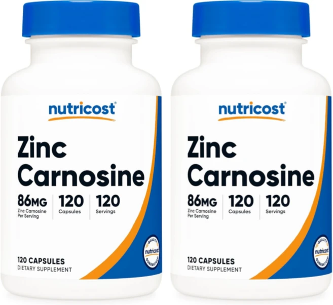 Nutricost 아연 카르노신 86mg Zinc Carnosine, 2개, 120정 - 쿠팡