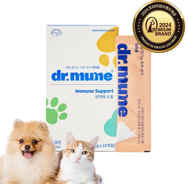 닥터뮨 젤리스틱 강아지 고양이 면역 영양제 닭고기 동충하초 면역 종합영양제 츄르, 10개 - 쿠팡